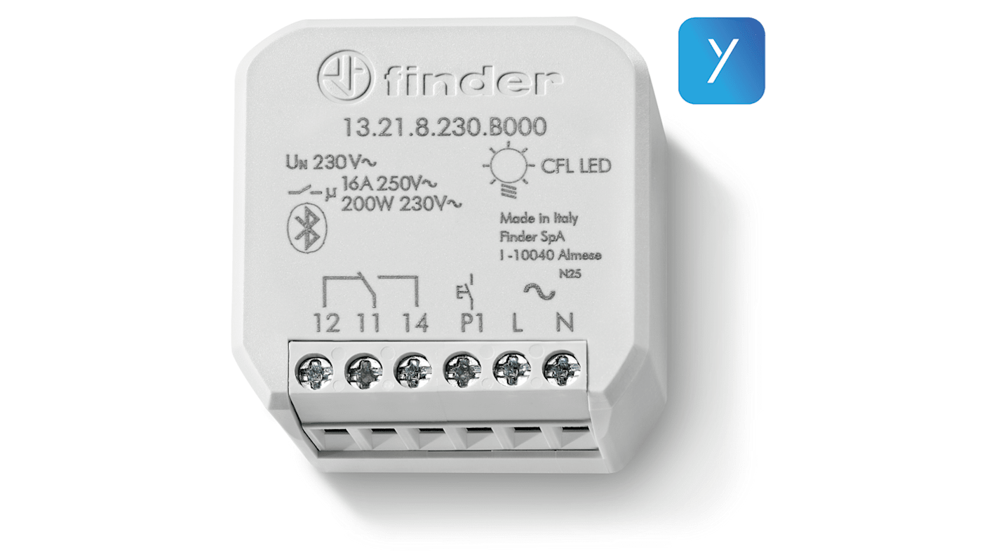 Finder Wall Mount Timer Relay, 250V, 1-Contact, 10s, SPDT