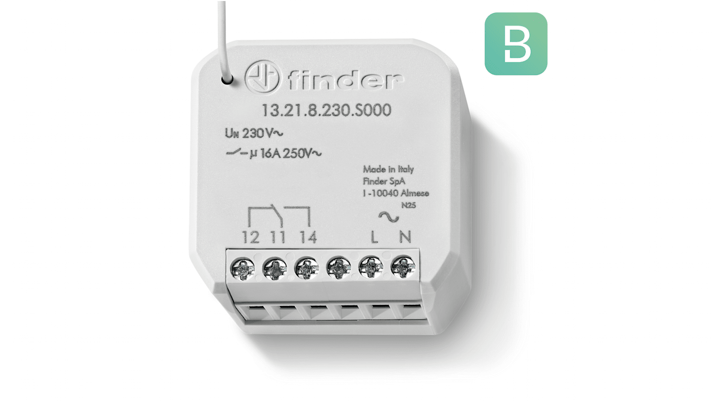 Finder Wall Mount Timer Relay, 250V, 1-Contact, 10s, SPDT