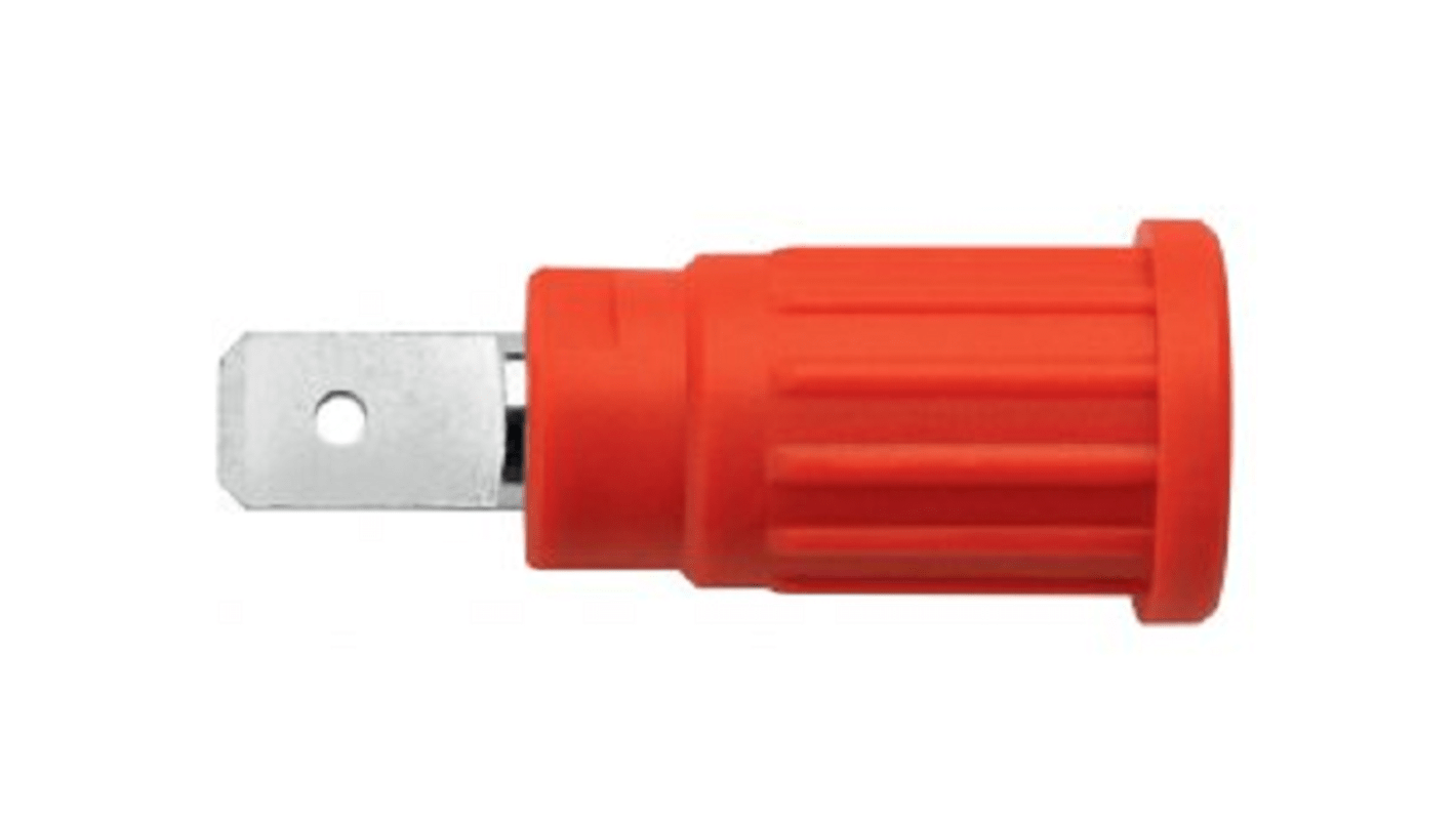 Conector banana hembra Macho, 32A, 1kV, Contacto Níquel, Gris