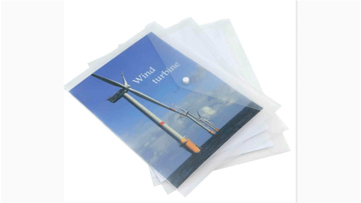 Folder, l. paczek: 5Arkusze, kolor: Bezbarwny, Polypropylene