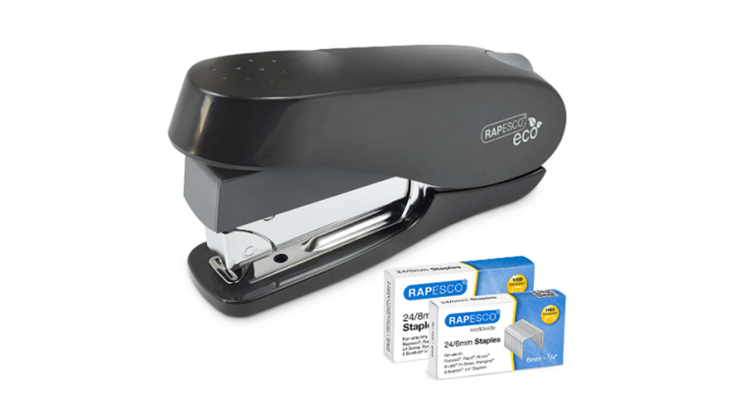 Rapesco 1466 Half Strip Stapler, 50 Sheet Capacity, 24/6 mm, 24/8 mm Staple Size