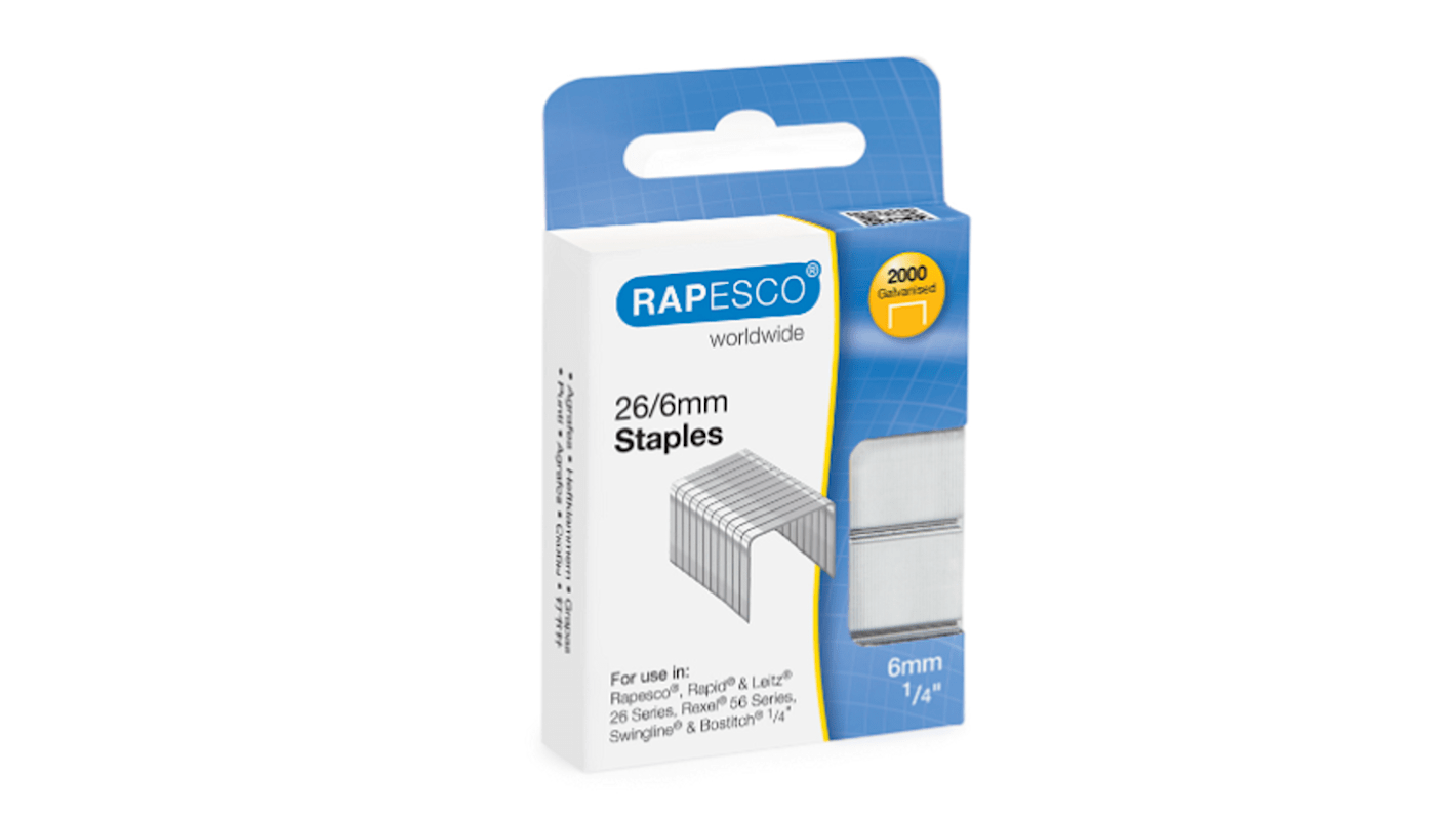 Rapesco 26/6mm Staples