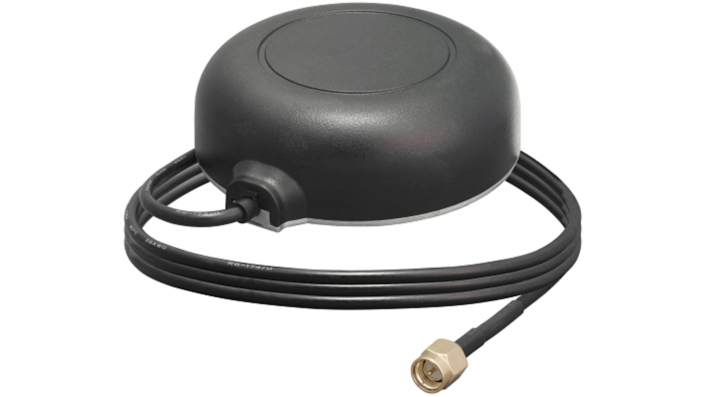 Linx ANT-GNRM-L125A-3 Round GPS Antenna with SMA Male Connector, GPS