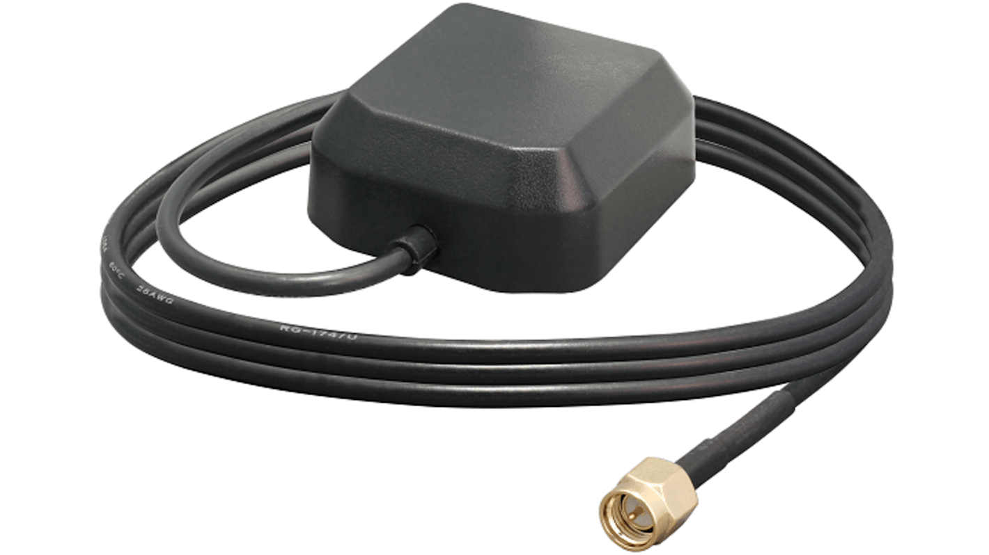 Linx GPS-Antenne ANT-GNRM-L12A-3 Magnetisch Vierkant SMA-Stecker Stecker 23.4 dBi, 25 dBi, 27.4 dBi, 28.4 dBi, 32.2