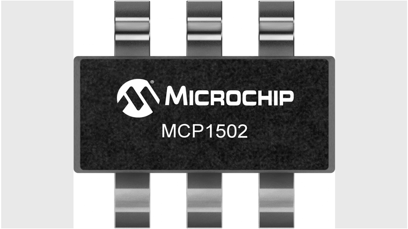 Microchip 精密电压基准芯片, 2.7V, SOT-23封装, 0.1%精确度, 贴片安装