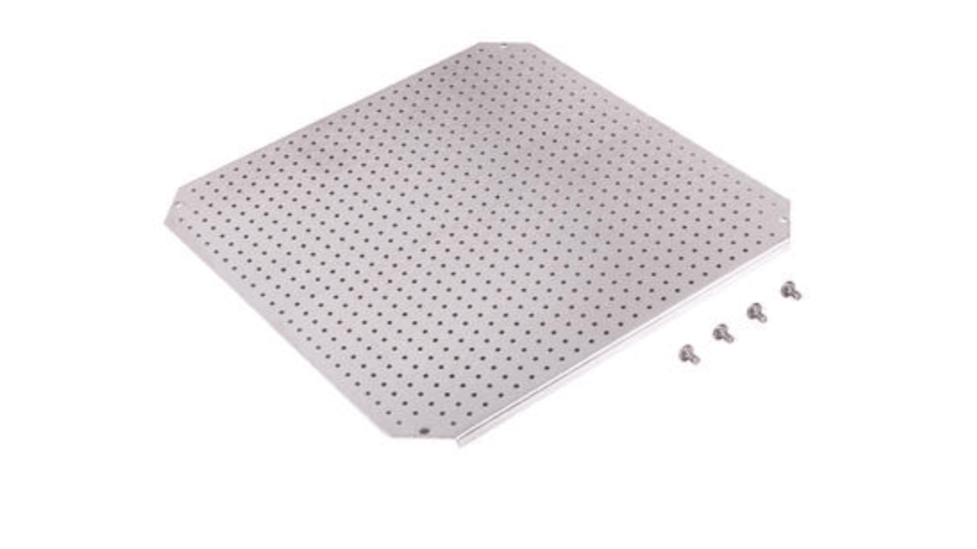 Fibox Galvanised Steel Perforated Mounting Plate, 250mm W for Use with ARCA Series