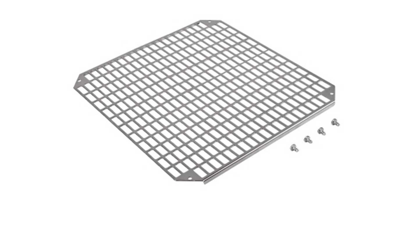 Fibox Galvanised Steel Perforated Mounting Plate, 250mm W for Use with ARCA Series