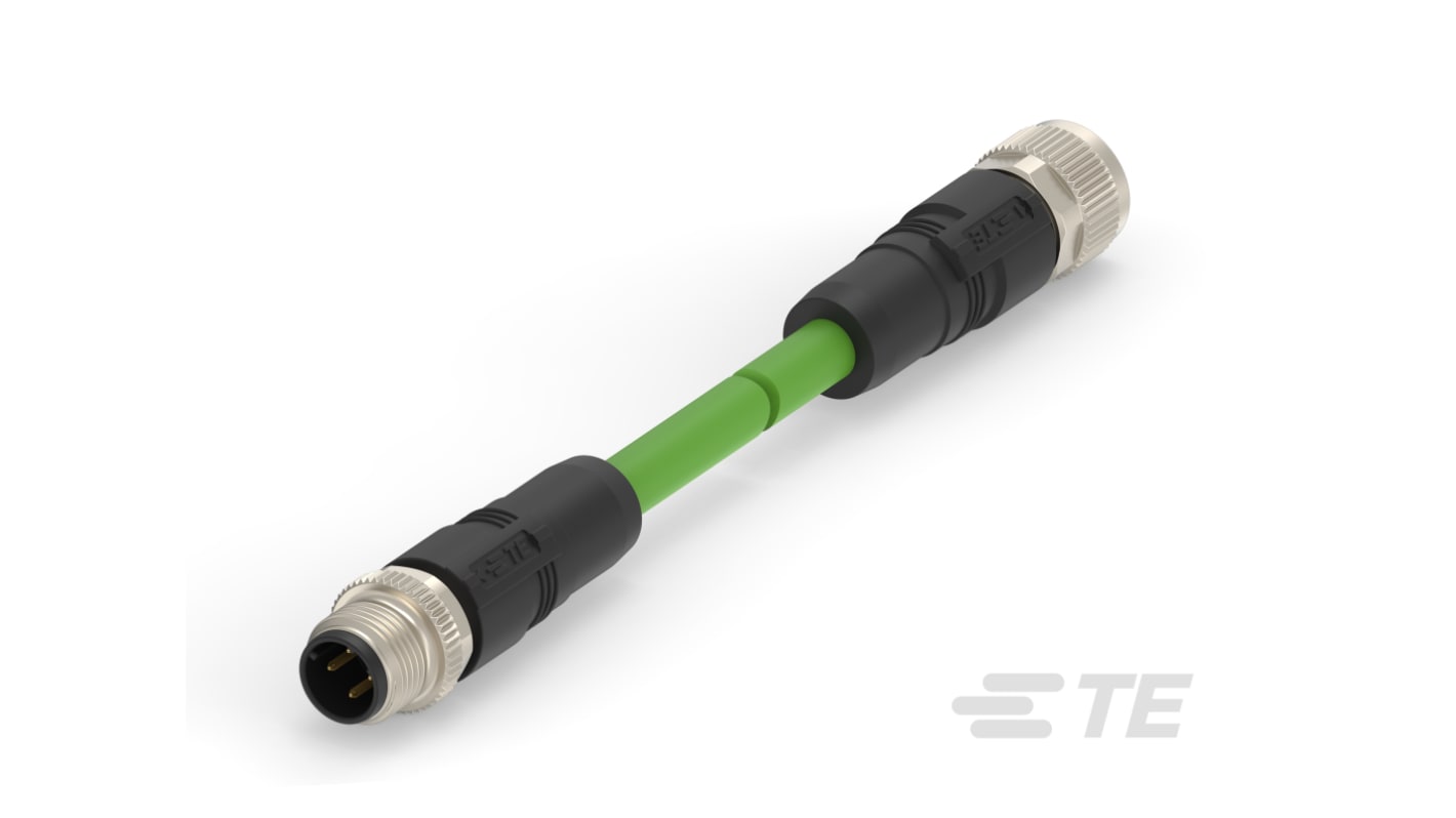TE ConnectivityTAD14545101-001, 0.5m Cat5e M12 to Female M12 Male, Terminated