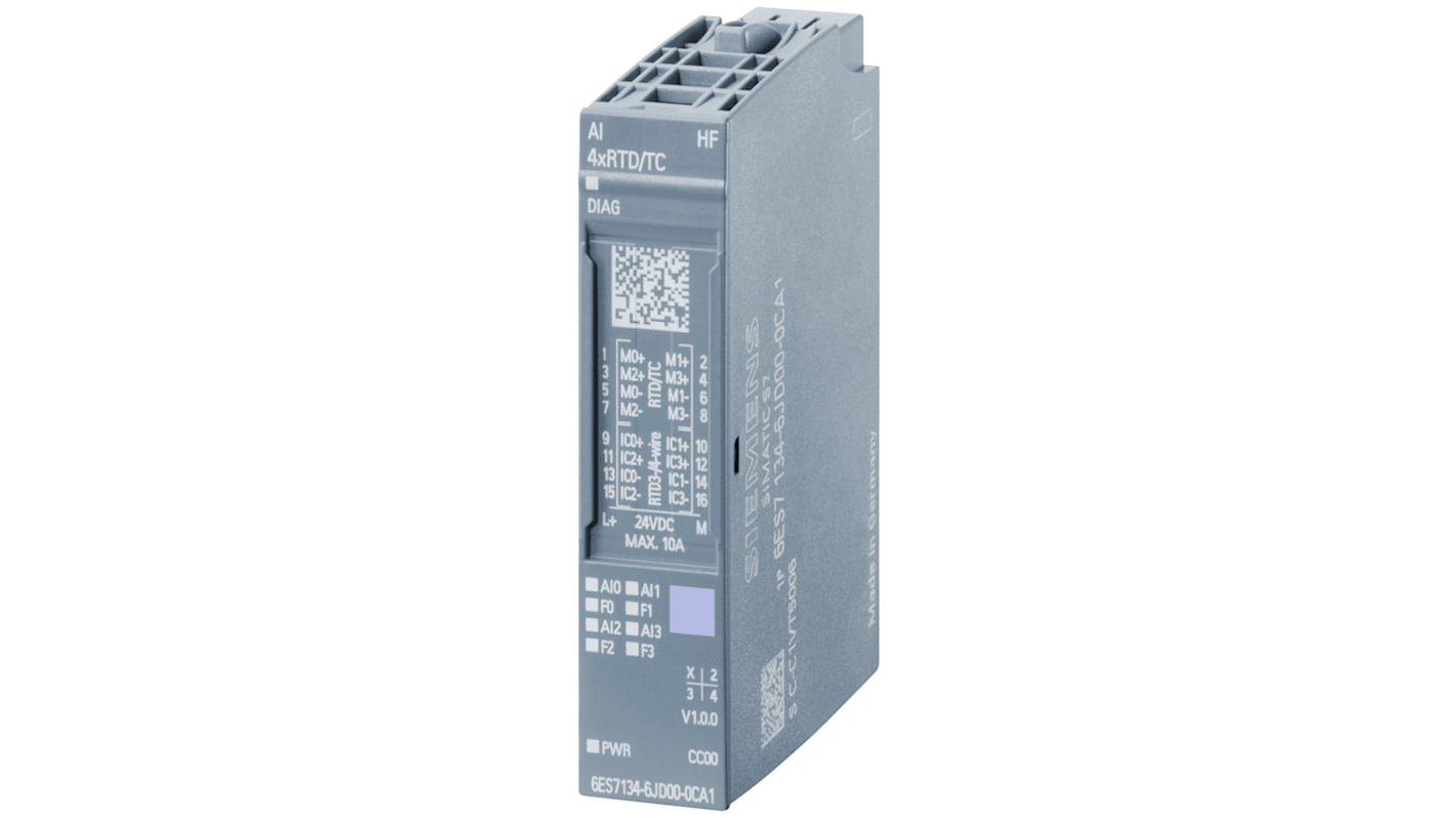 Siemens SIMATIC Analogt indgangsmodul til brug med SIMATIC I/O-SYSTEM Indgangtype: Analog, 4 indgange