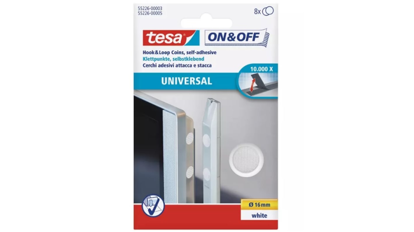 Tesa White Hook & Loop Tape