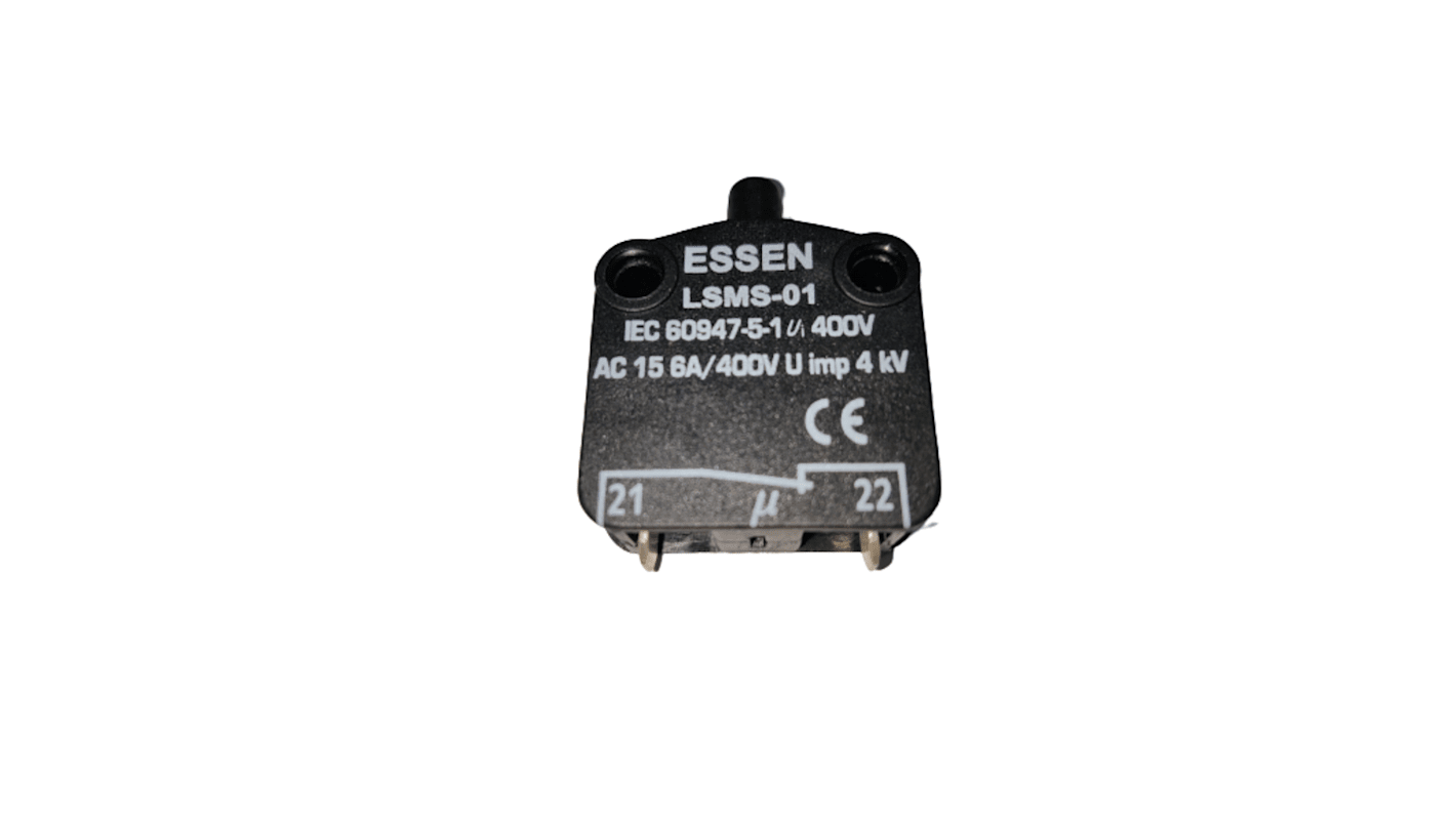 RS PRO Long Overtravel Microswitch, Quick Connect Terminal, 6A @ 250V ac, SPDT, IP40