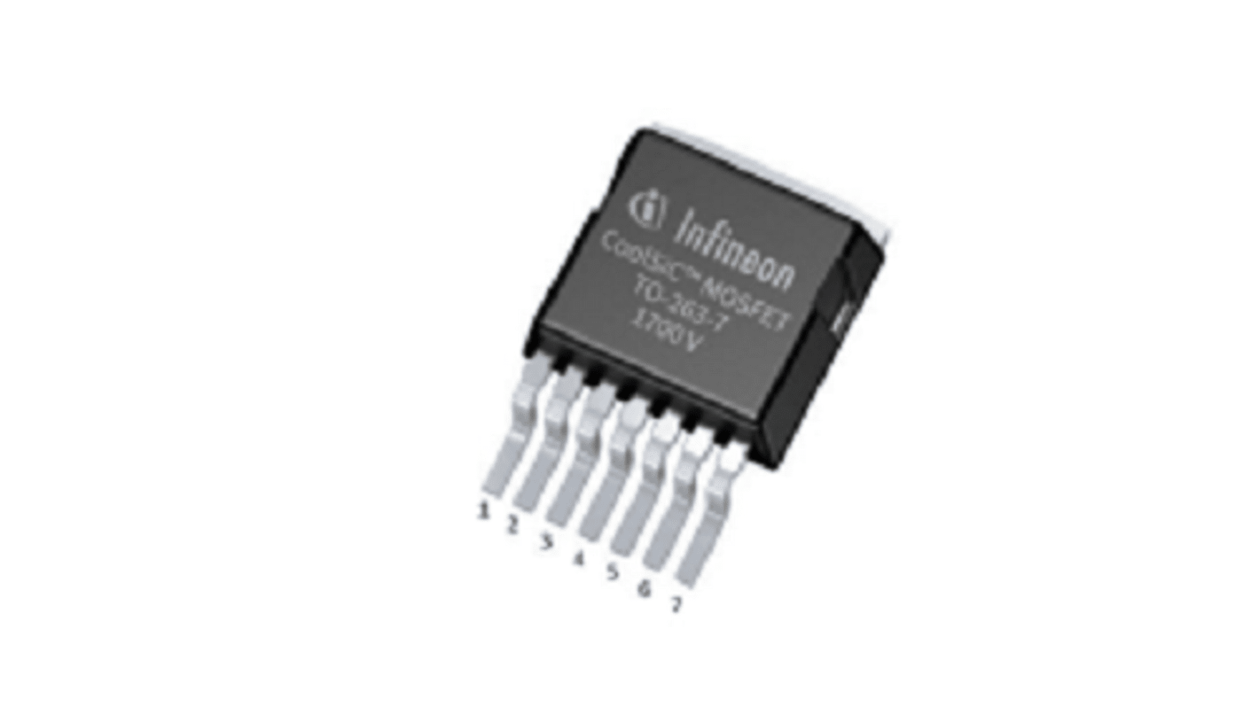 Infineon N-Kanal, SMD MOSFET 1700 V / 9,8 A, 7-Pin TO-263-7