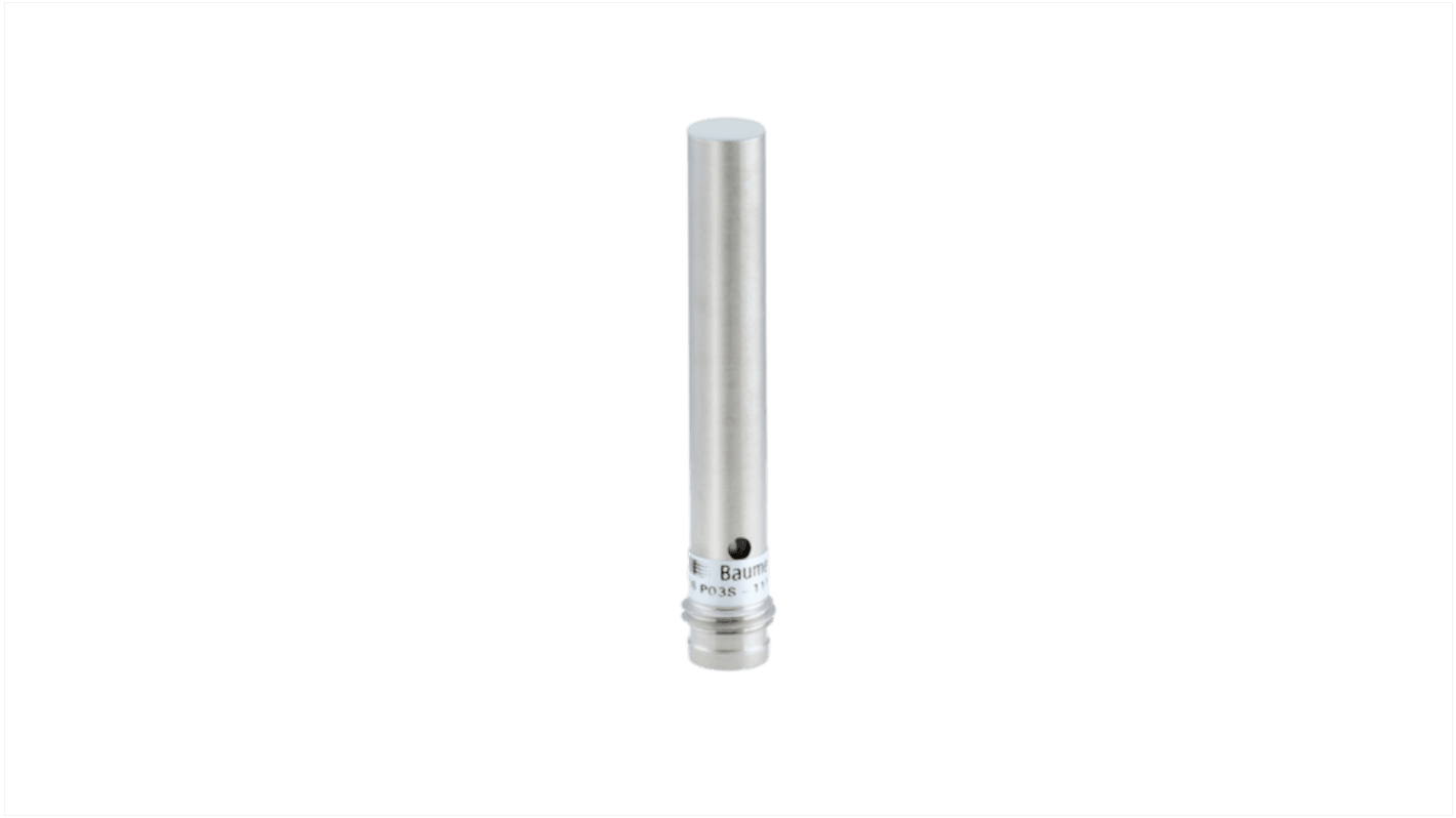 Rs-Online Sensore di prossimità Cilindro filettato Baumer M8 rilevamento 3 mm 12 → 36 V c.c