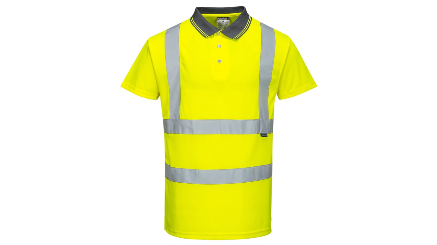 Polo Portwest S477 de 100 % poliéster de color Amarillo, talla 40cm