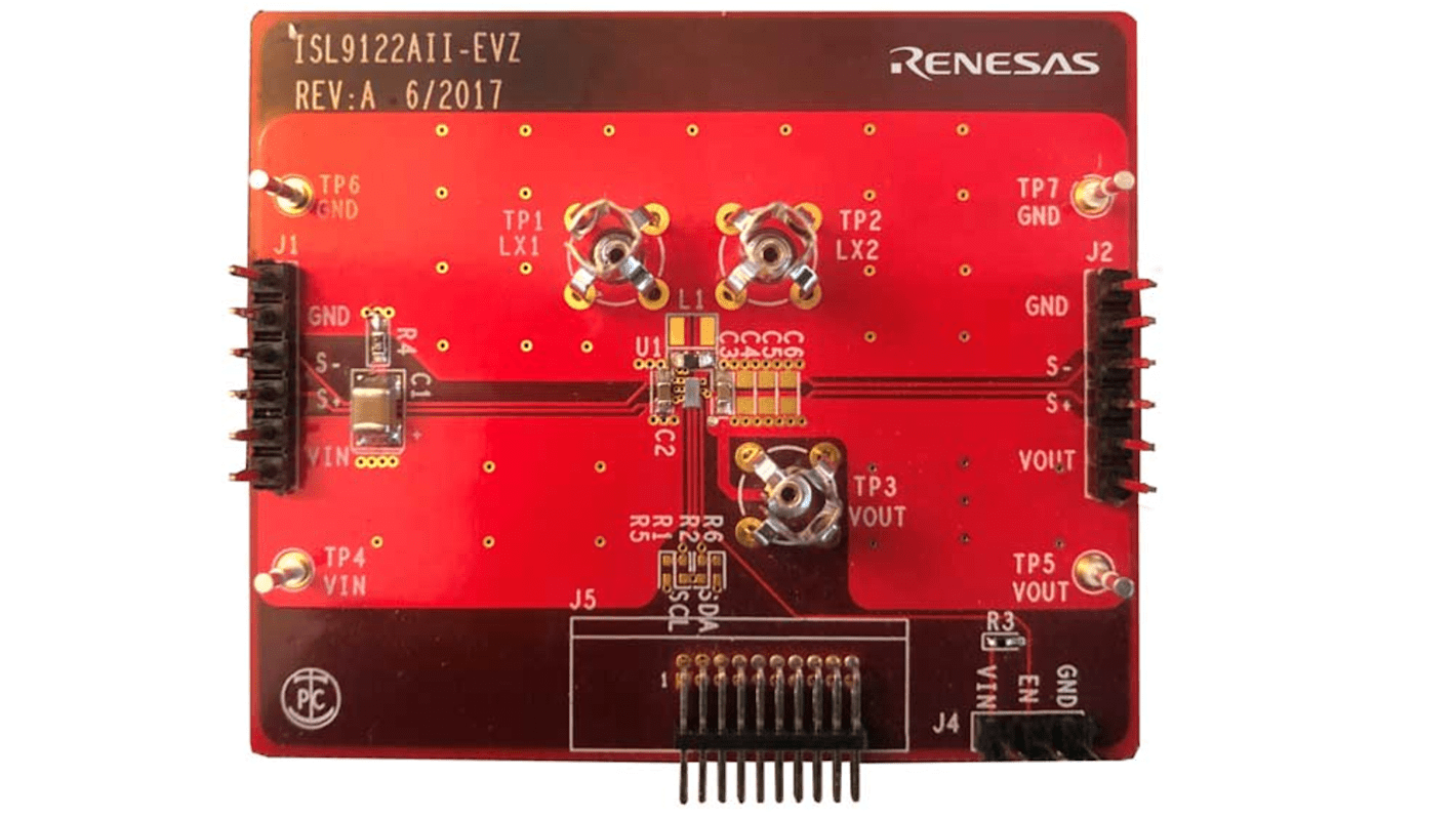 Placa de evaluación Convertidor impulsor-reductor Renesas Electronics ISL9122AIIN-EVZ - ISL9122AIIN-EVZ