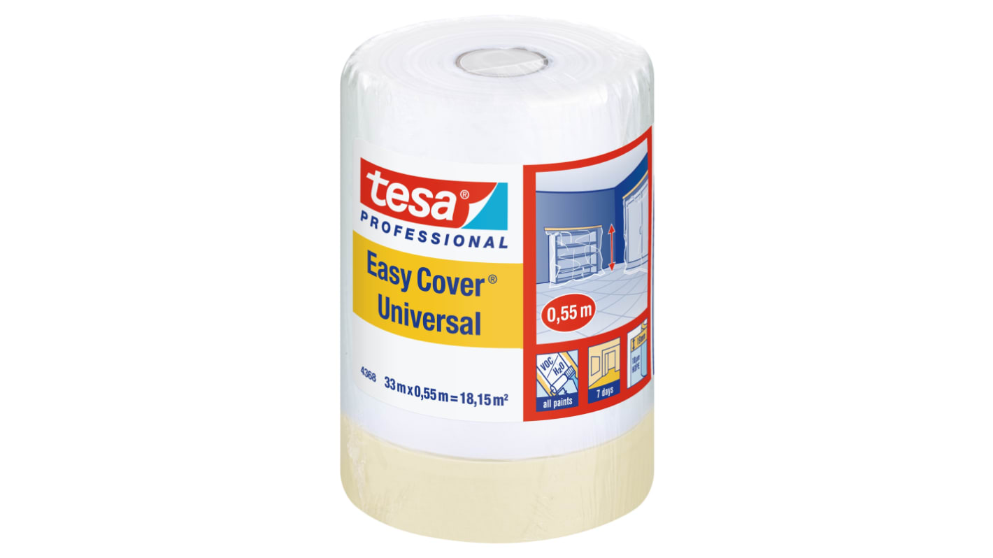 Nastro in Carta crespa Tesa 04368-00012-03, adesivo in Gomma naturale, 33m x 550mm