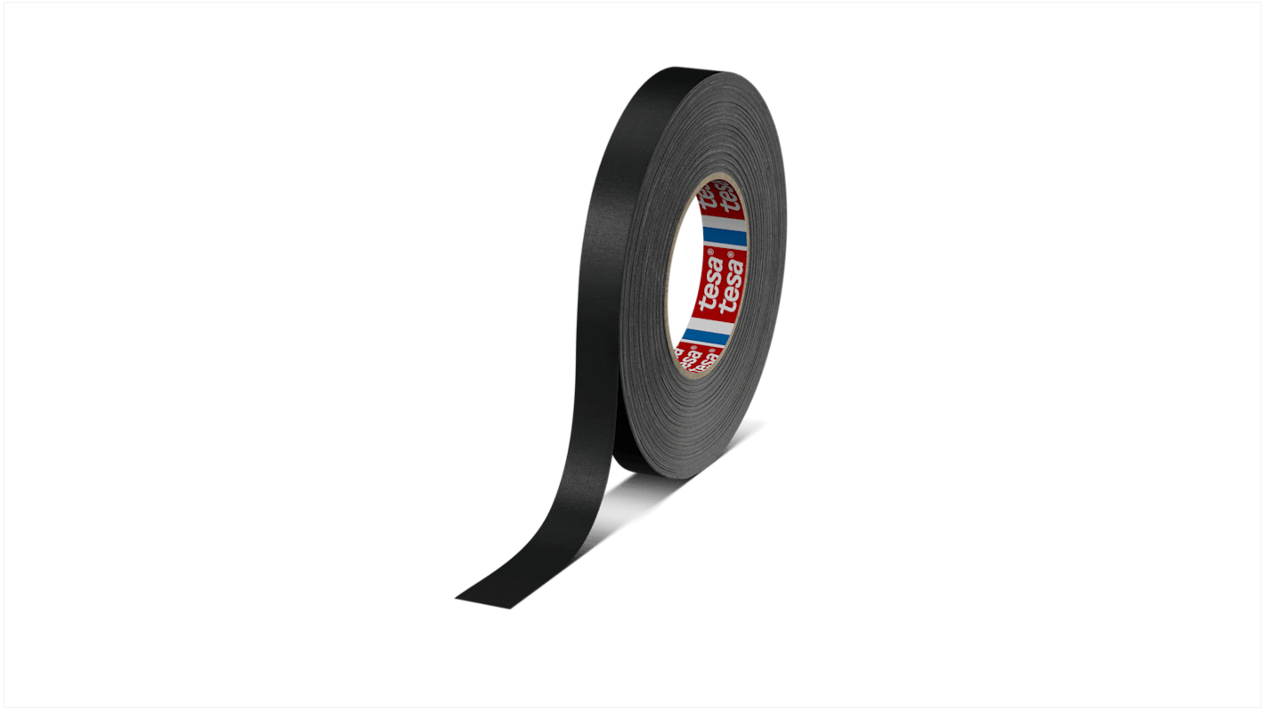 Tesa szövet ragasztószalag, 50m x 19mm x 0.31mm, Fekete 4651 Tesa 4651