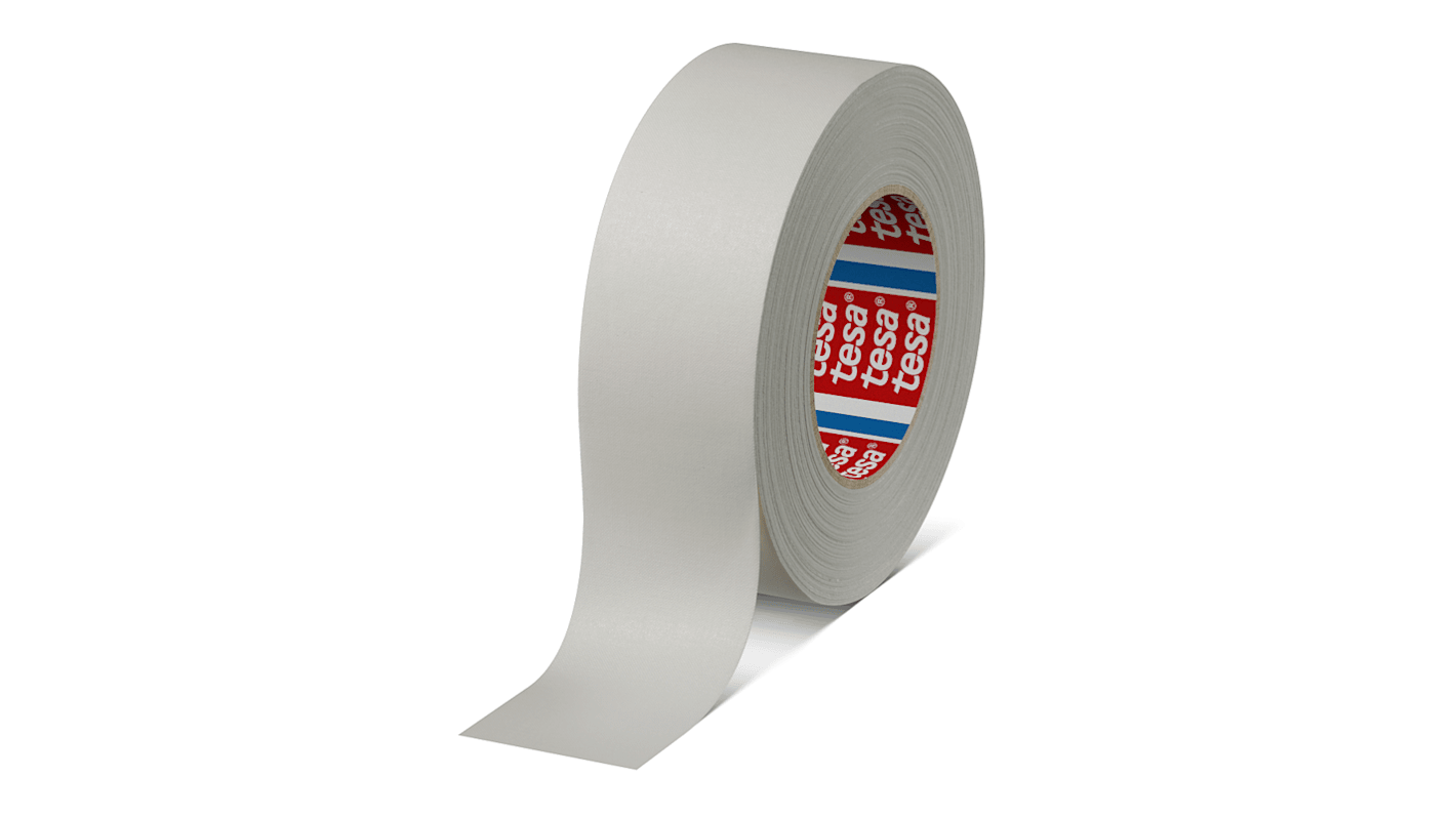 Tesa 4671 White Acrylic Coated Gaffa Duct Tape, 50mm x 50m, 0.28mm Thick