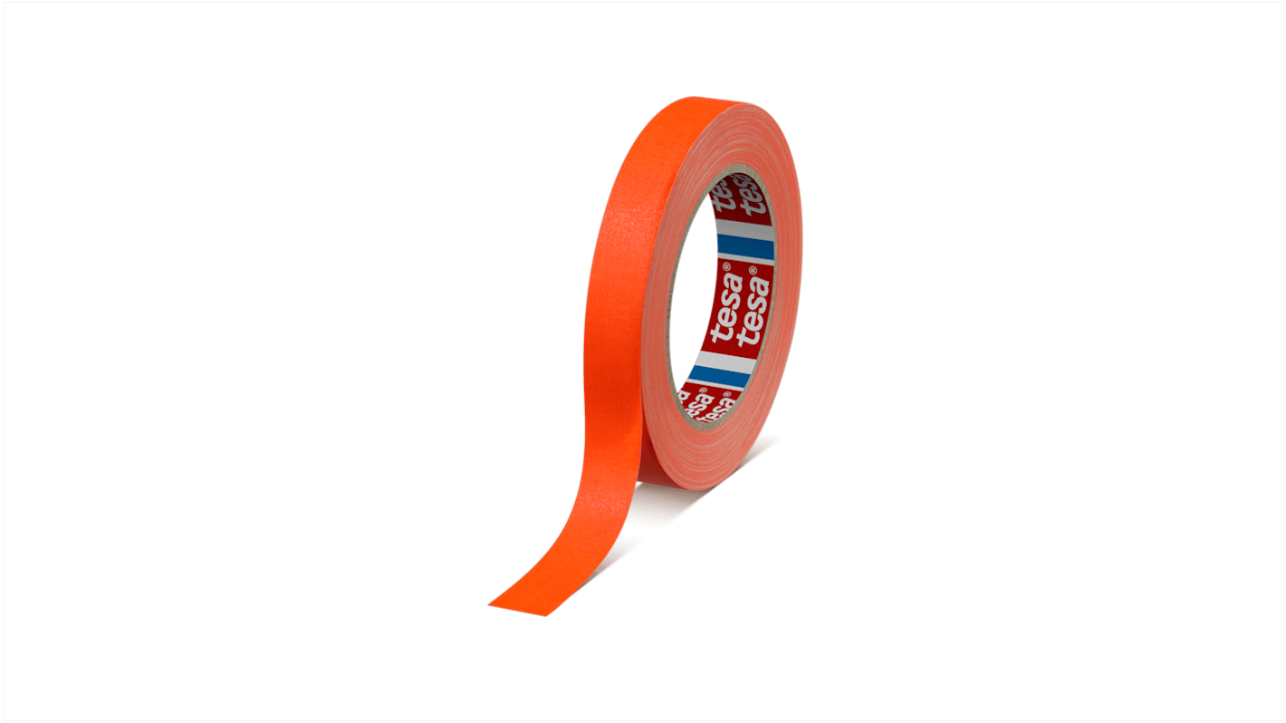 Tesa 4671 Orange Acrylic Coated Gaffa Duct Tape, 19mm x 25m, 0.28mm Thick