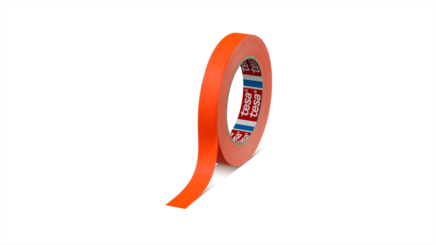 Tesa Orange Acrylic Coated Gaffa Tape, 19mm x 25m, 0.28mm Thick