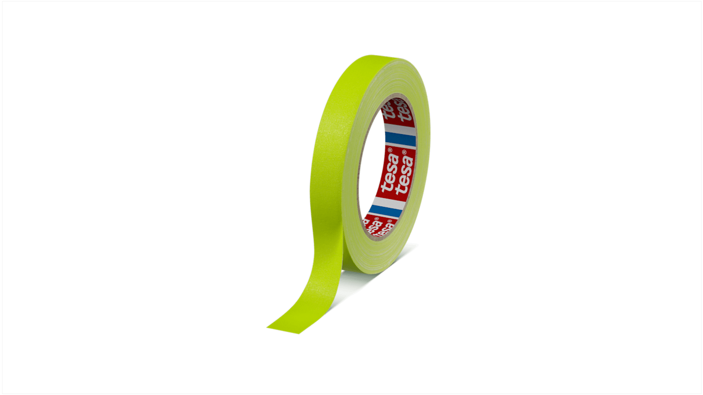 Tesa 4671 Yellow Acrylic Coated Gaffa Duct Tape, 19mm x 25m, 0.28mm Thick