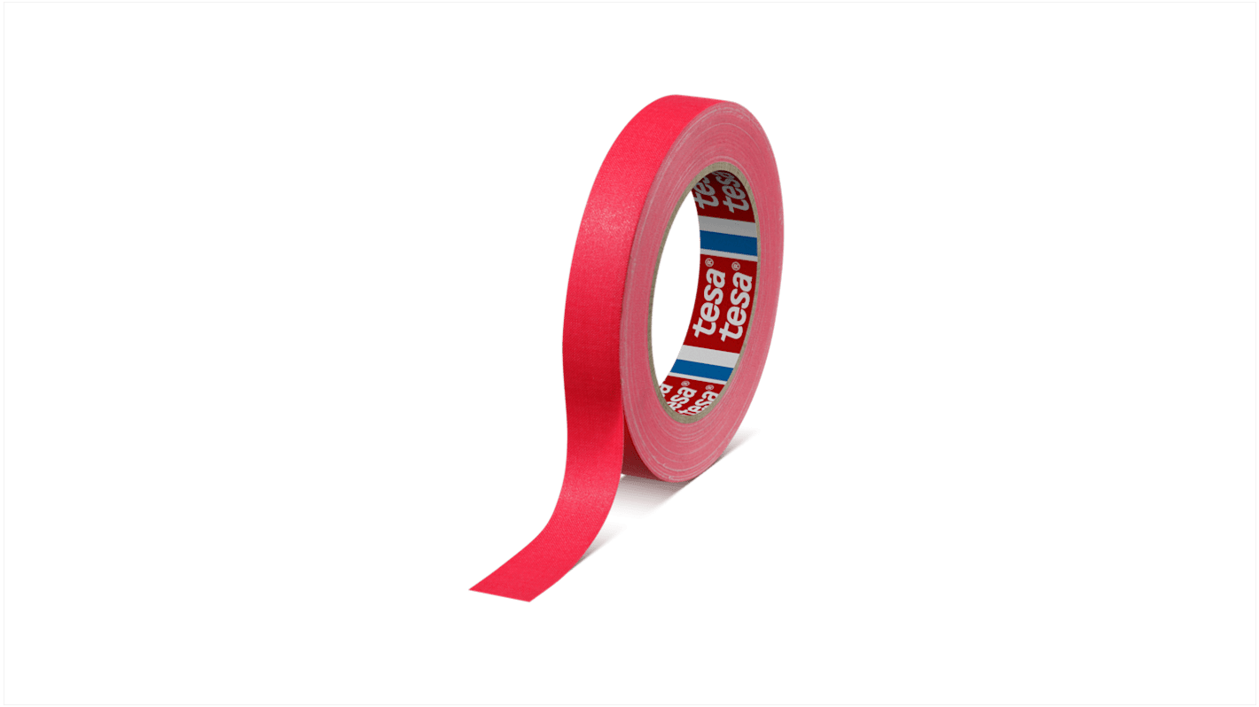 Tesa 4671 Pink Acrylic Coated Gaffa Duct Tape, 19mm x 25m, 0.28mm Thick