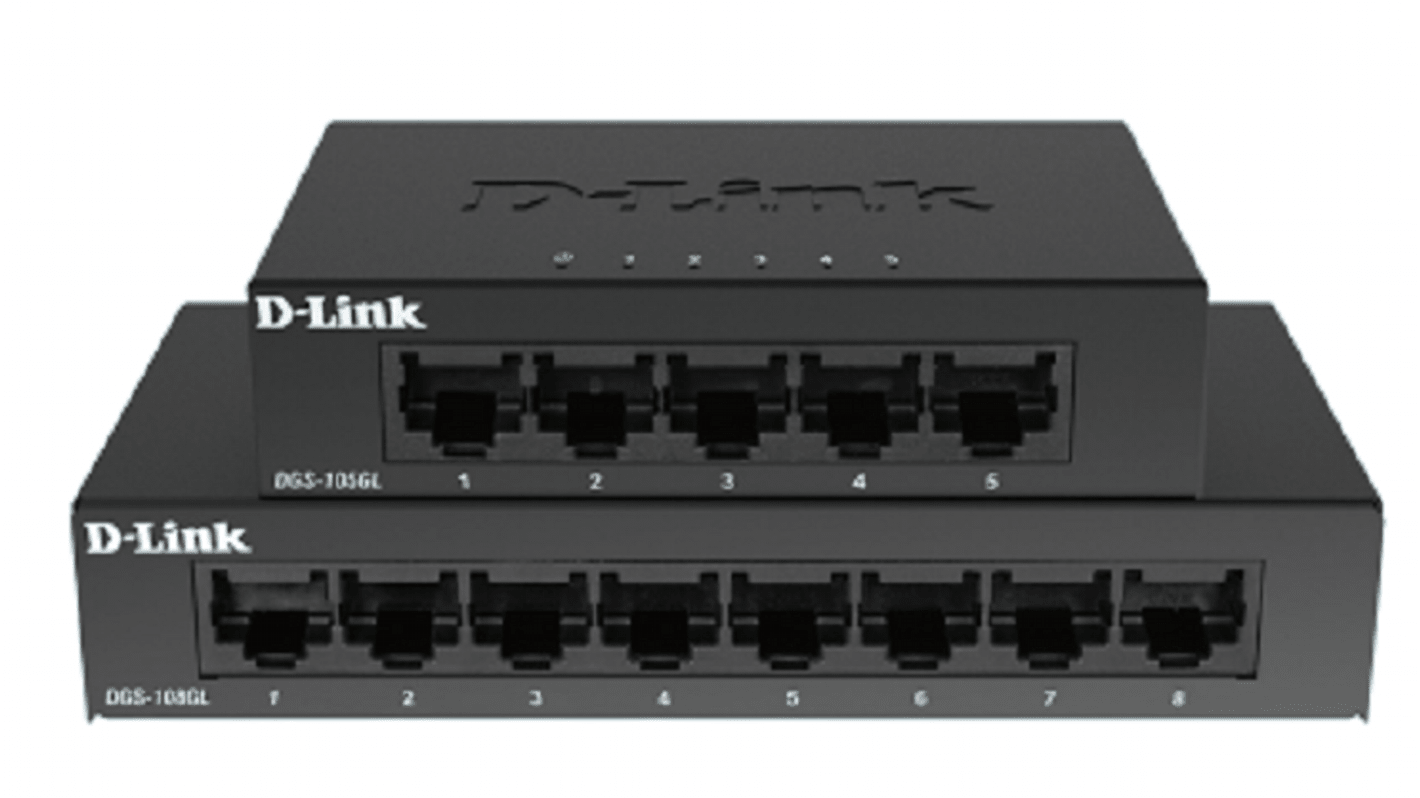 D-Link 5-Port Gigabit Unmanaged Desktop Switch DGS-105, Unmanaged 5 Port Gigabit Switch, UK