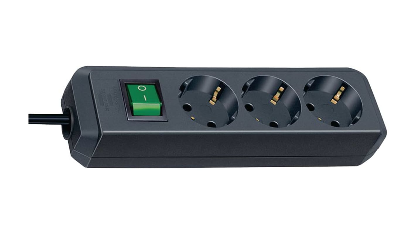 brennenstuhl 5m Forlængerledning 3 stik, Type F - tysk Schuko, USB