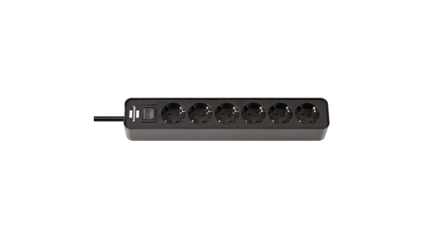 Rallonge électrique brennenstuhl 1.5m, 6 prise Type F - Schuko allemand