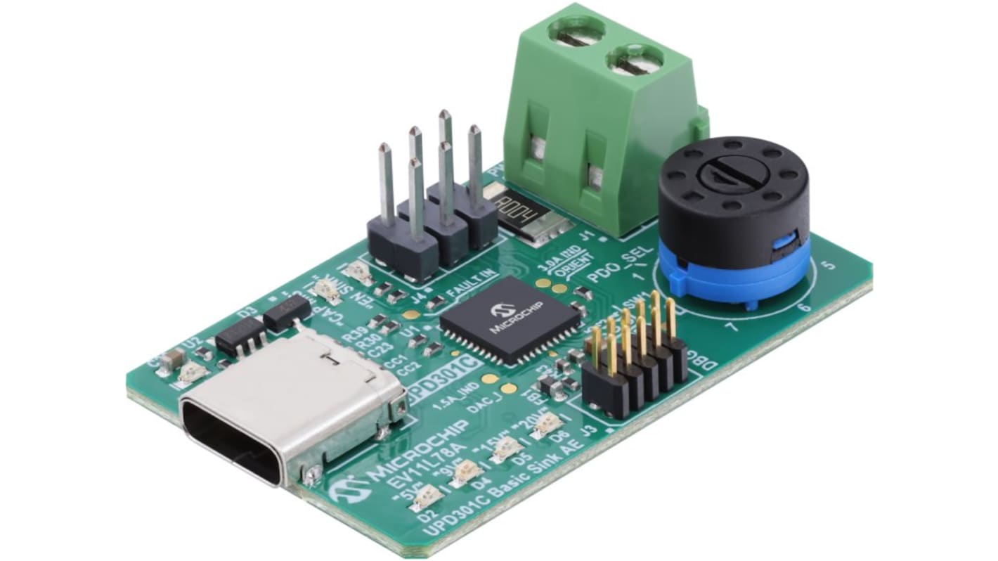 Microchip UPD301C USB Power Controller for USB Power Delivery Controller