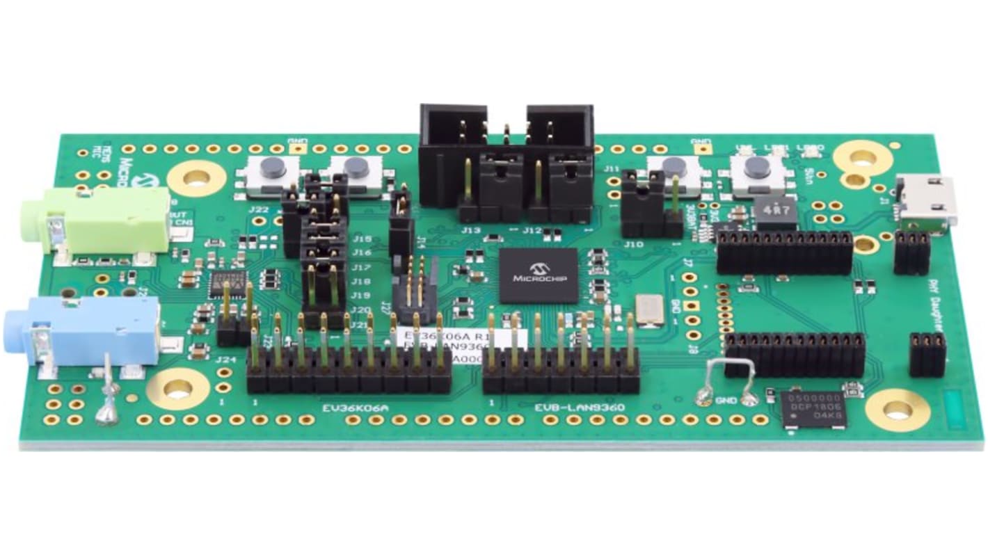 Microchip EVB-LAN9360 AVB Audio Endpoin Integrated Analog Audio Evaluation Board EV36K06A