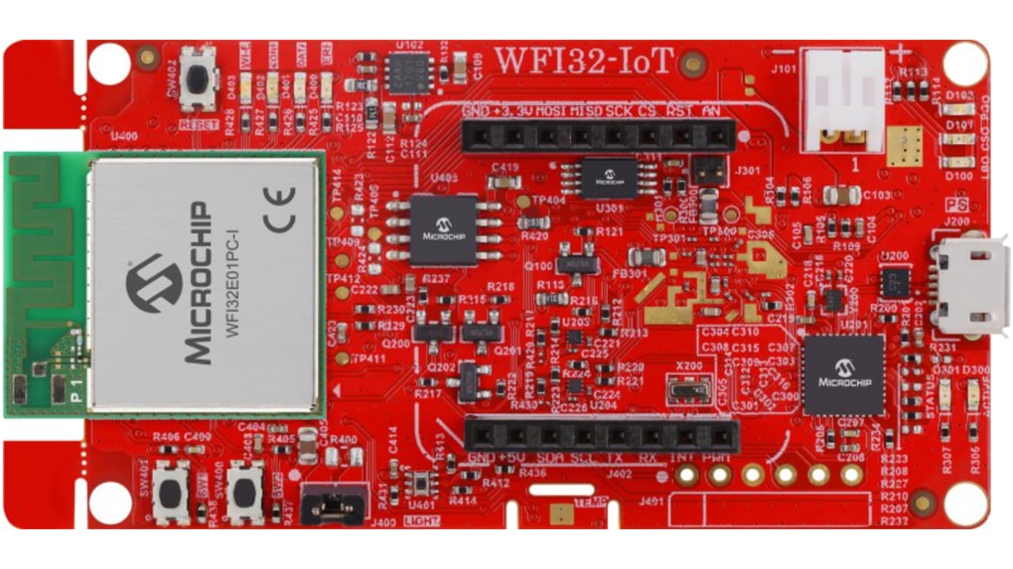 Microchip WiFi开发板, 用于WFI32E01PC 模块
