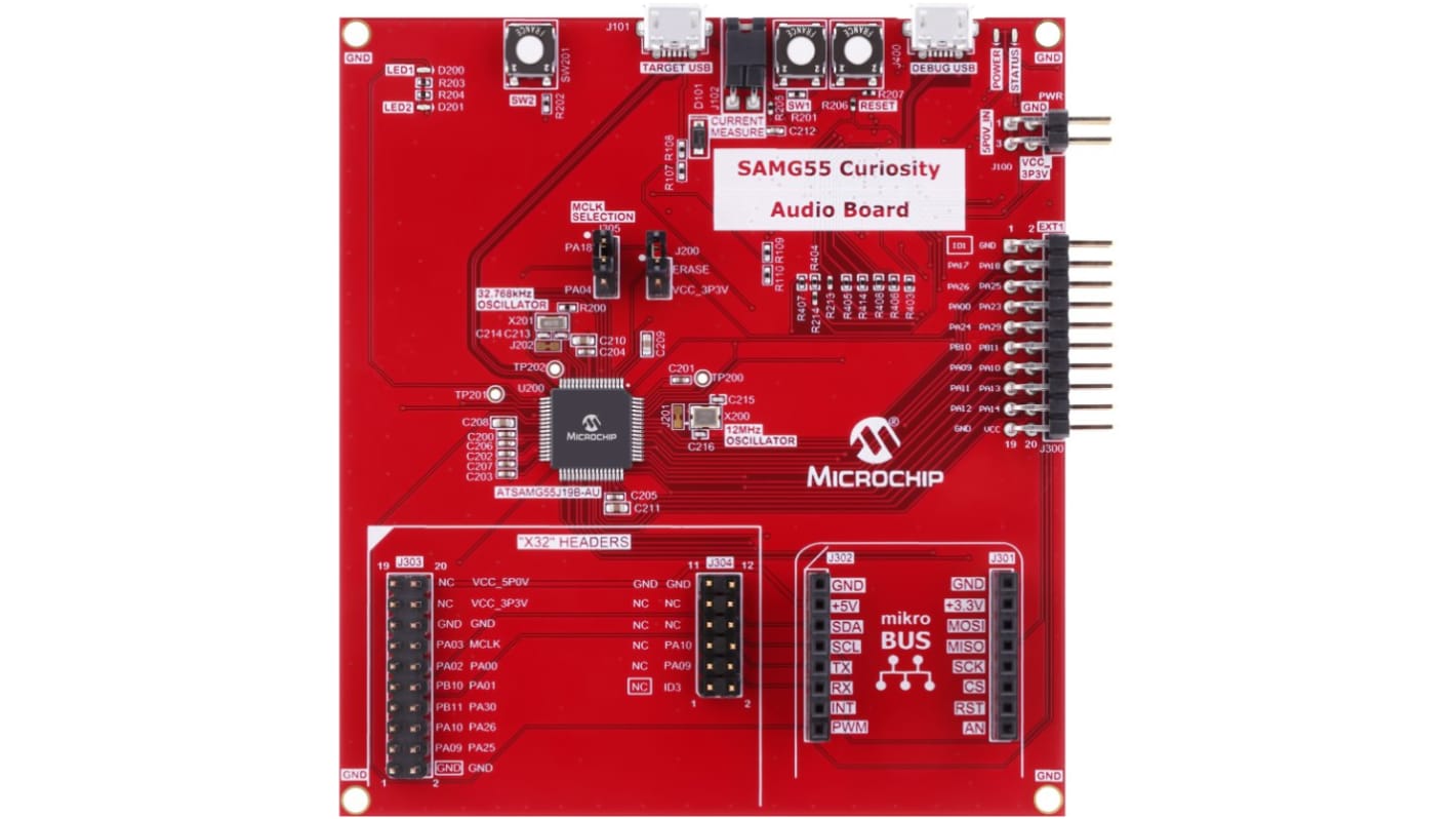 Microchip SAMG55 Curiosity Audio Board Development Kit Development Board EV78Y10A