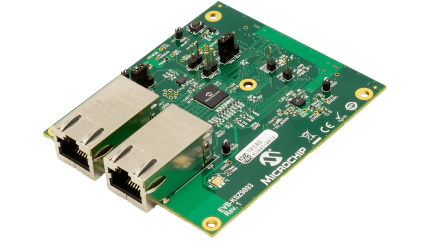 Scheda di valutazione Microchip KSZ9893 Plug-in Evaluation Board