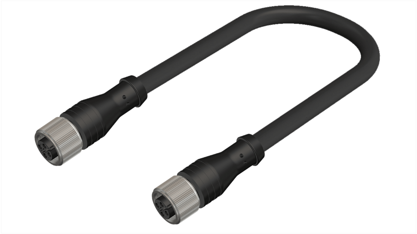 RS PRO Straight Female M12 to Straight Female M12 Sensor Actuator Cable, 5m