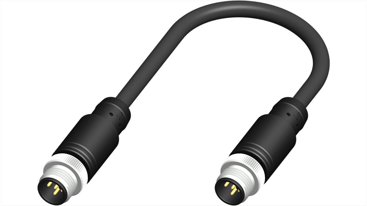 RS PRO konfektioniertes Sensorkabel 4-adrig, Stecker gerade / M12 Stecker gerade, Länge 5m