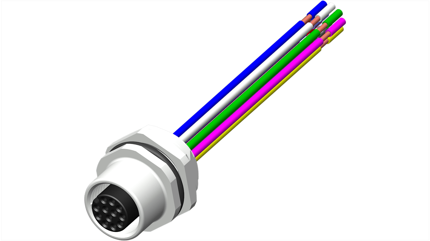 RS PRO konfektioniertes Sensorkabel 12-adrig, Buchse gerade / offenes Ende, Länge 500mm