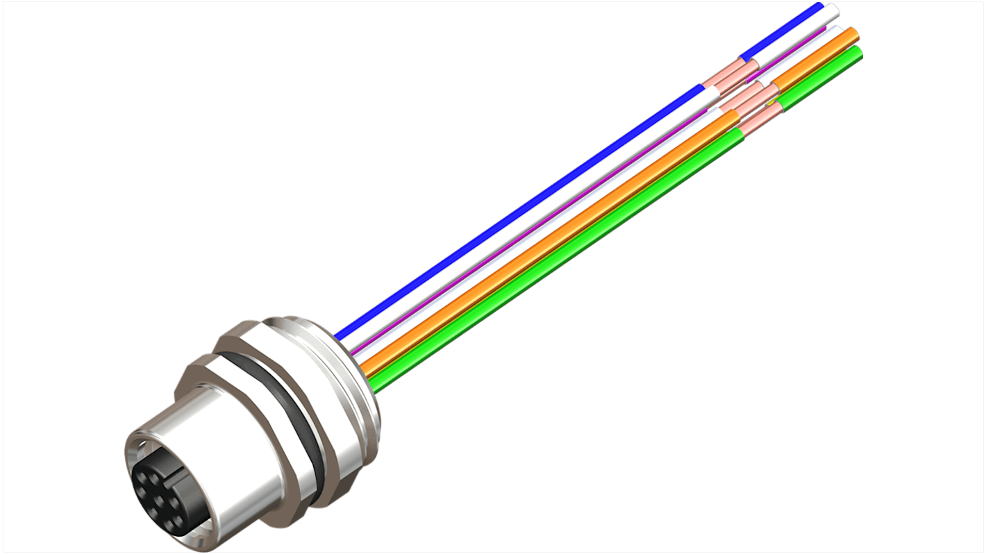 RS PRO Straight Female M12 to Unterminated Sensor Actuator Cable, 500mm