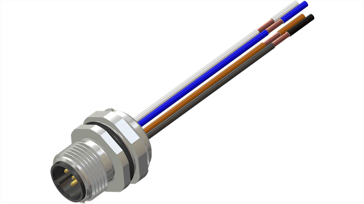 RS PRO Circular Connector, 5 Contacts, Panel Mount, M12 Connector, Plug, Male, IP67
