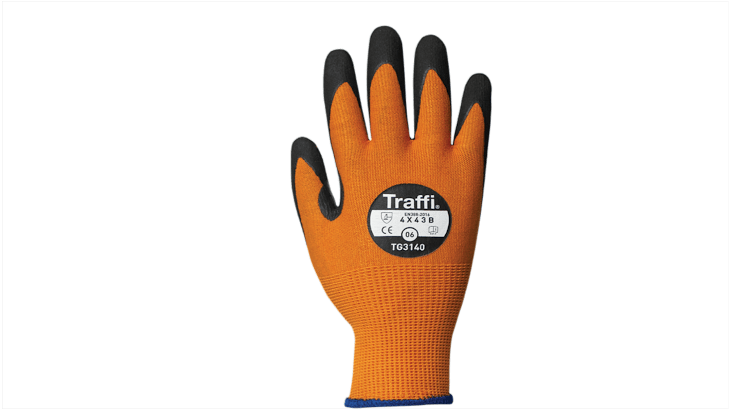 Traffi 防切割手套, 尺寸11, 琥珀色, 用于防割