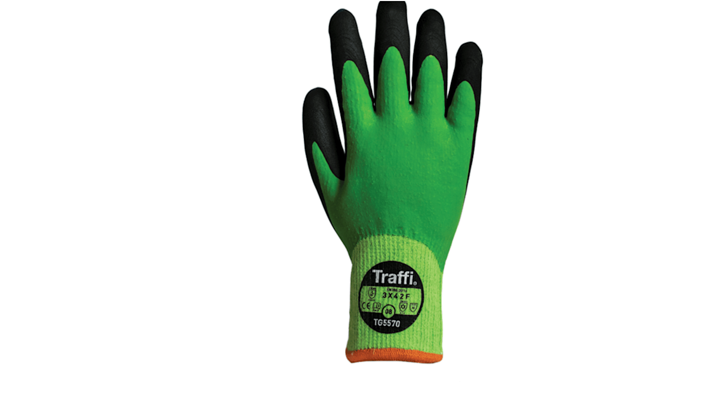 Guanti antitaglio Traffi, Tg. 11, in Acrilico, Nylon, Poliestere, col. Verde