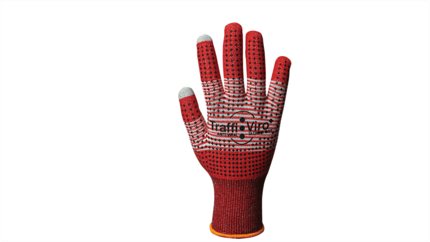 Traffi Schneidfeste Handschuhe, Größe 8, Schneidfest, Nitril Rot