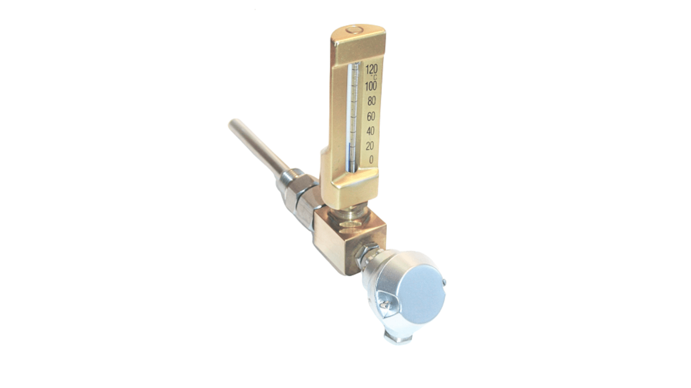 Electrotherm PT100 RTD Sensor, 12mm Dia, 100mm Long, 4 Wire, G1/2, +120°C Max