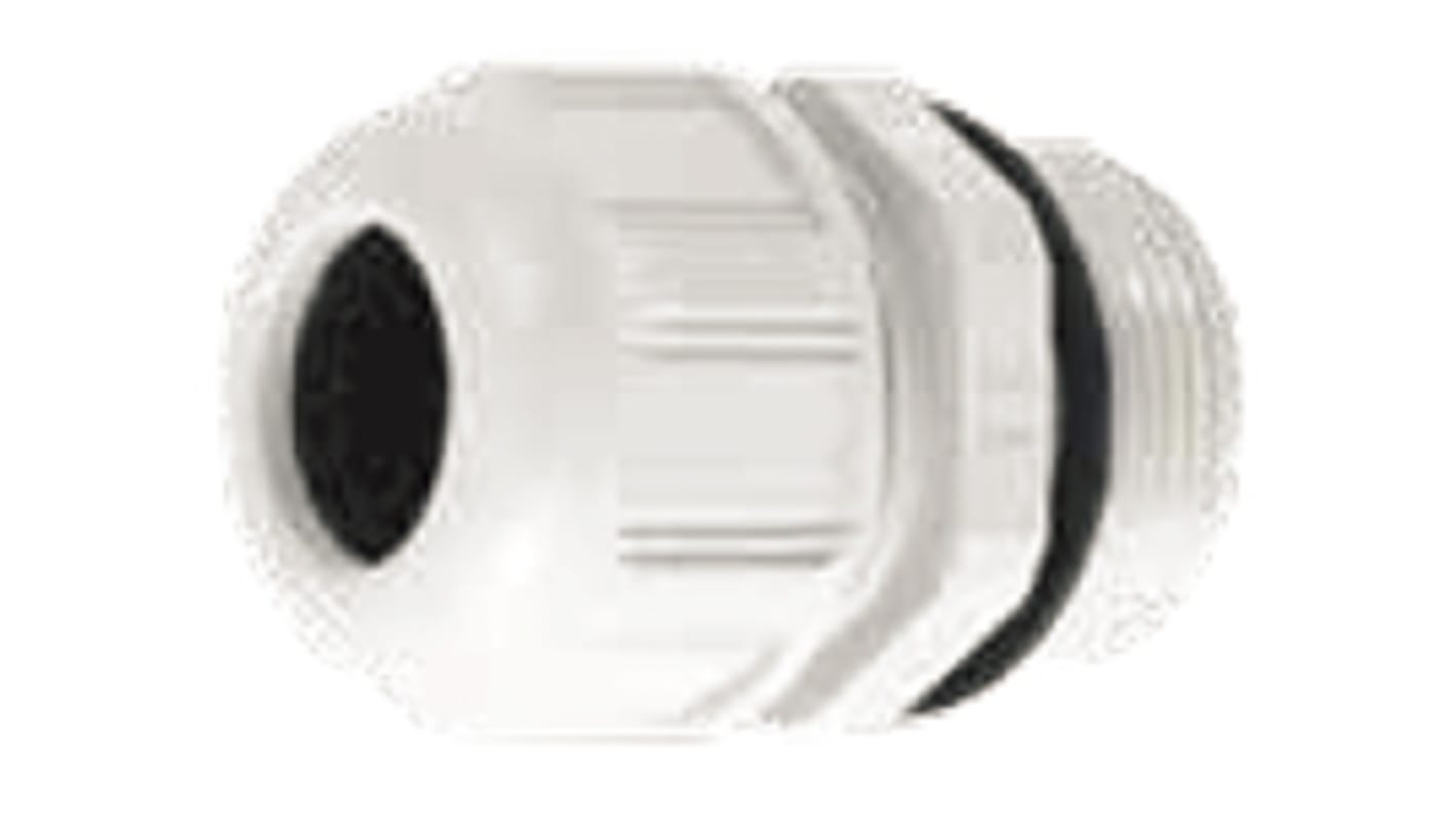 Molex 93600 Series Light Grey Nylon Cable Gland, M20 Thread, 6mm min., 12mm max., IP68
