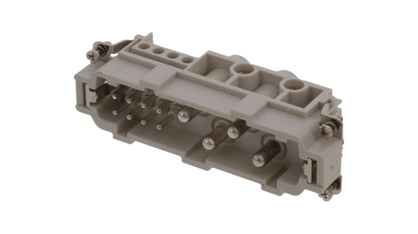 Molex 93601 Robustes Power Steckverbinder-Modul, 12-polig 16A Stecker, Schraubklemmen-Einsatz für Elektronische