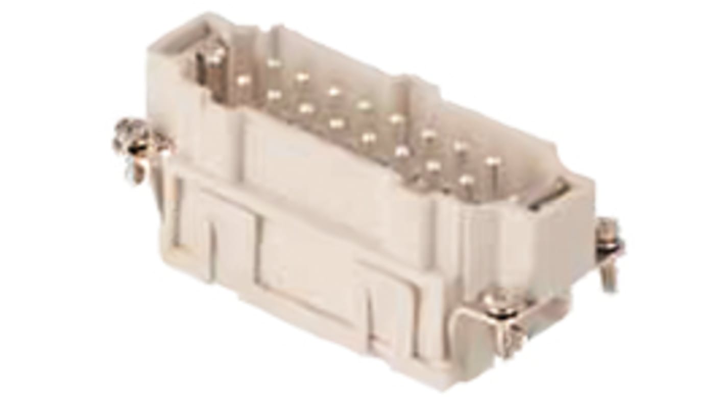 Molex 93601 Robustes Power Steckverbinder-Modul, 24-polig 16A Stecker, Steckklemmeinsatz für Elektronische Maschinen