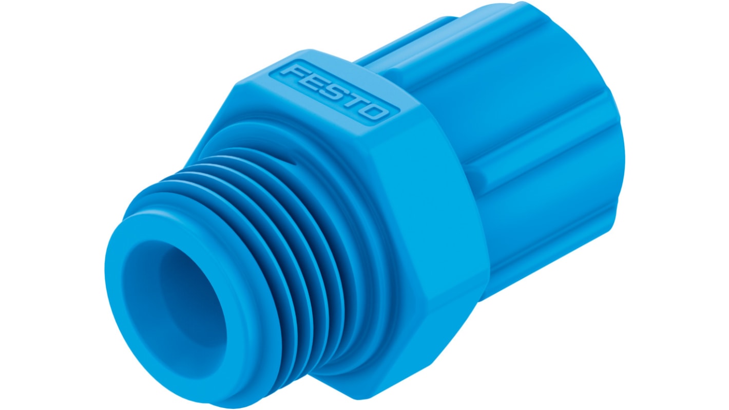 Festo CK Series Straight Fitting, G 1/8 Male to Push In 6 mm, Threaded-to-Tube Connection Style, 6254