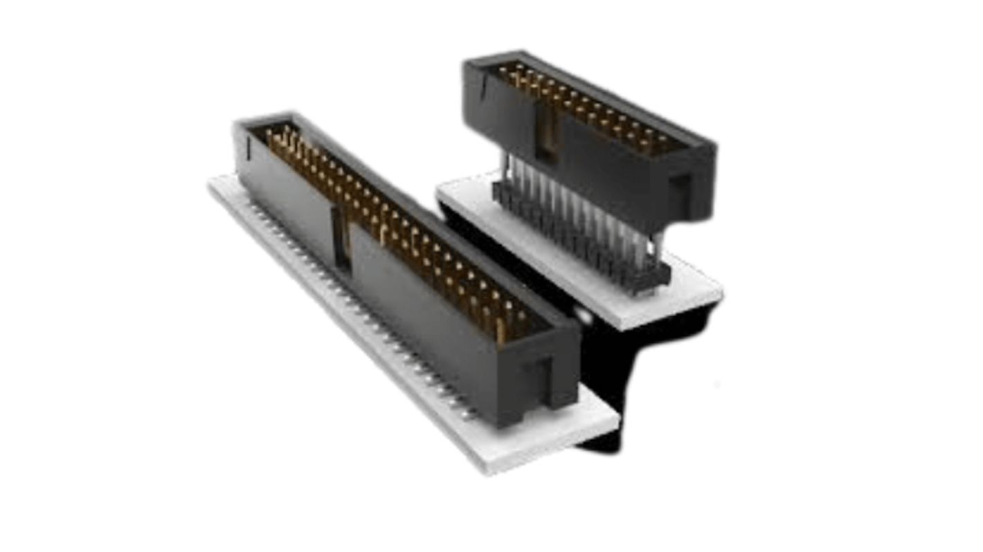Samtec HTST Series Surface Mount PCB Header, 10 Contact(s), 2.54mm Pitch, 2 Row(s), Shrouded