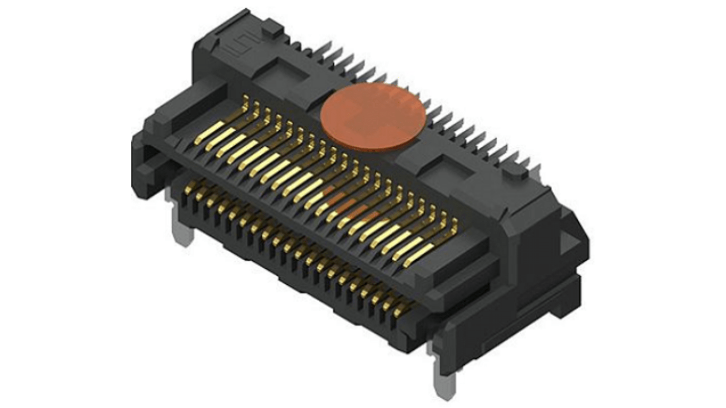 Samtec LSHM Series Surface Mount PCB Header, 40 Contact(s), 0.5mm Pitch, 2 Row(s), Shrouded