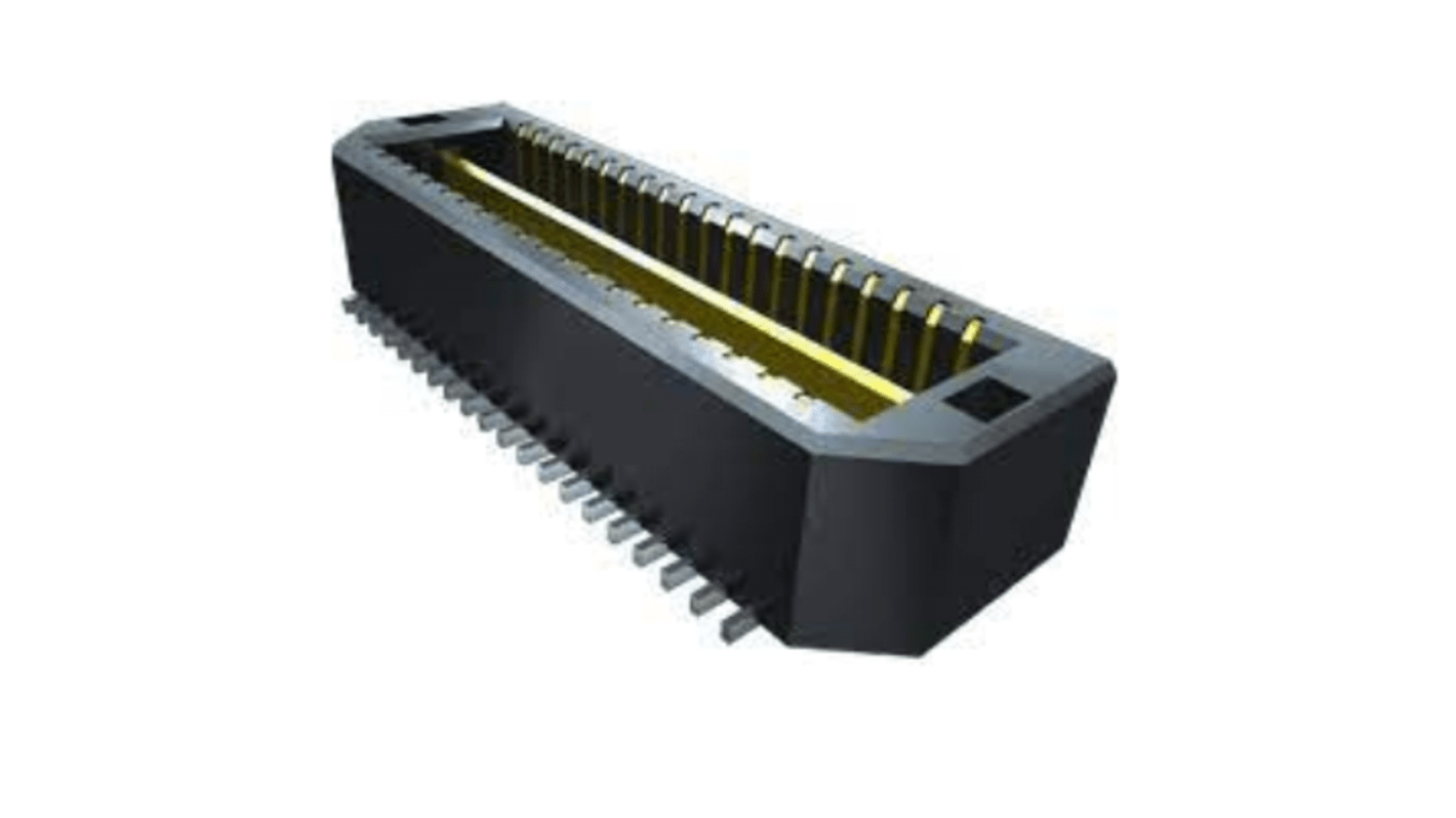 Samtec QTE Series Surface Mount PCB Header, 80 Contact(s), 0.8mm Pitch, 2 Row(s), Shrouded